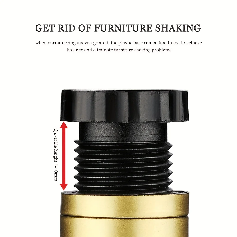 4 Stück 10 cm Möbel Sofa Tischbein Rundrohr Schrankbein Metallfüße Beinzubehör für Möbelbeschläge Zubehör