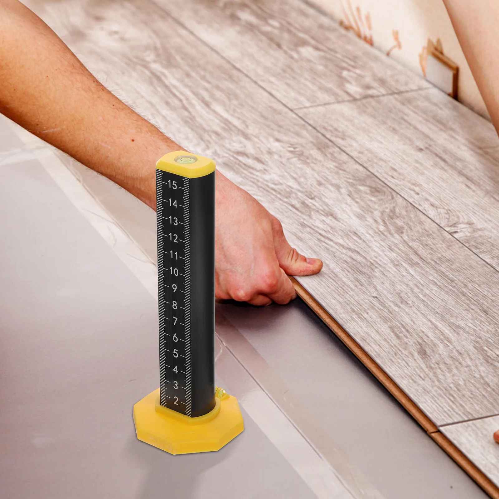 

High Precision Leveling Tool Dual Bubble Scale Magnetic Base Ceiling Level Ruler Floor Tile Tiling Contour Gauge Position Ruler