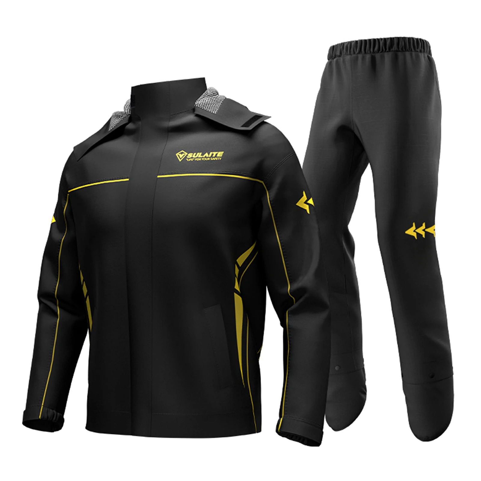 

Waterproof Motorcycle Rain Suit Men Women Cycle Rain Gear Jacket and Pants with Storage Bag motorcycle rain jacket rain suit