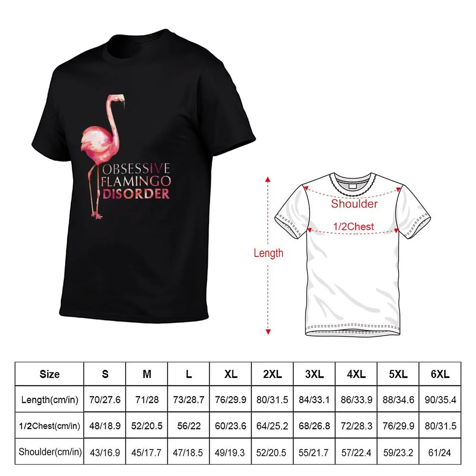 Obsessive Flamingo Disorder T-Shirt Stylish Graphic Short Sleeve Top
