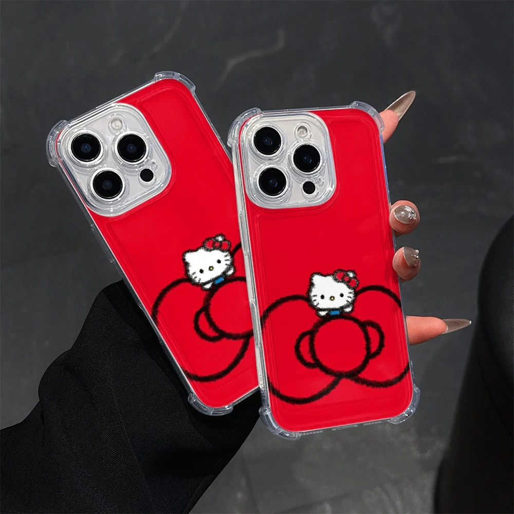 Sanrio coques de téléphone pour IPhone15 Pro IPhone 16/15/14/13/12/11/x/xs/xs Max femmes coques de téléphone portable Hello Kitty chat jouets de mode
