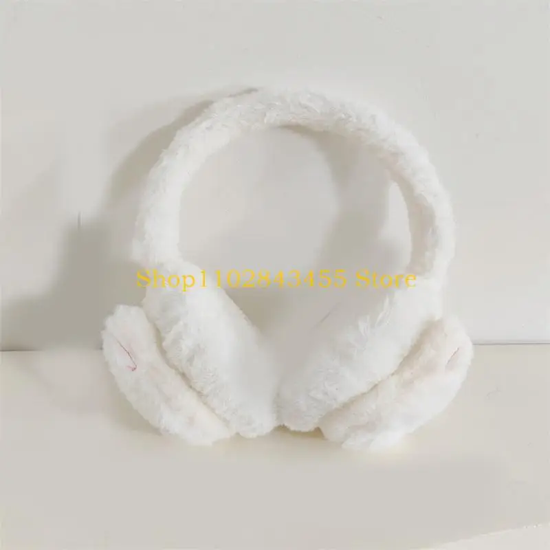 49MC Plush Cartoon Kitten Ear Warmer for Women Different Head Sizes Outdoor Winter Activities Keep Warm Outdoor