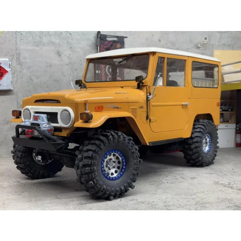 Side Step Slider For FMS 1/10 FJ40, Integrated Body Mount & Skid Plate, Reinforced Thick Design Bolt-On RC Crawler Upgrade Parts