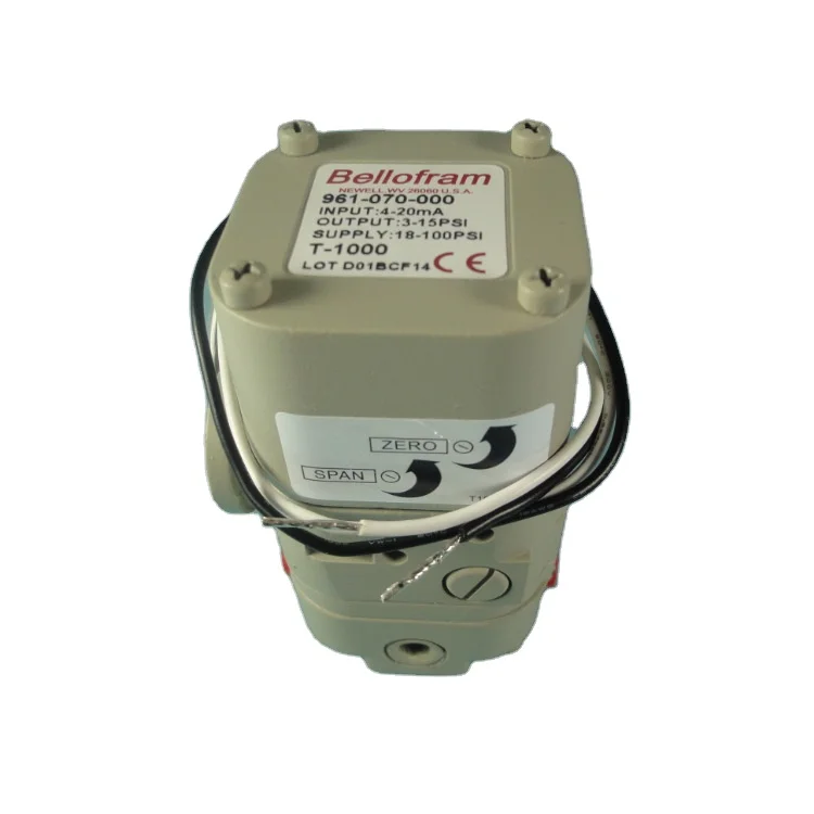 

Type 1000 - T1000 I to P Transducer - Current to Pneumatic Transducer 961-070-000 marsh bellofram