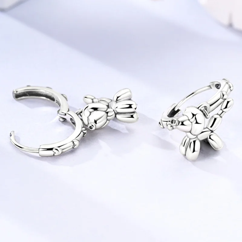 2026 New 925 Sterling Silver Balloon Cute Dog Earrings DIY Women Exquisite Birthday Anniversary Jewelry Gifts