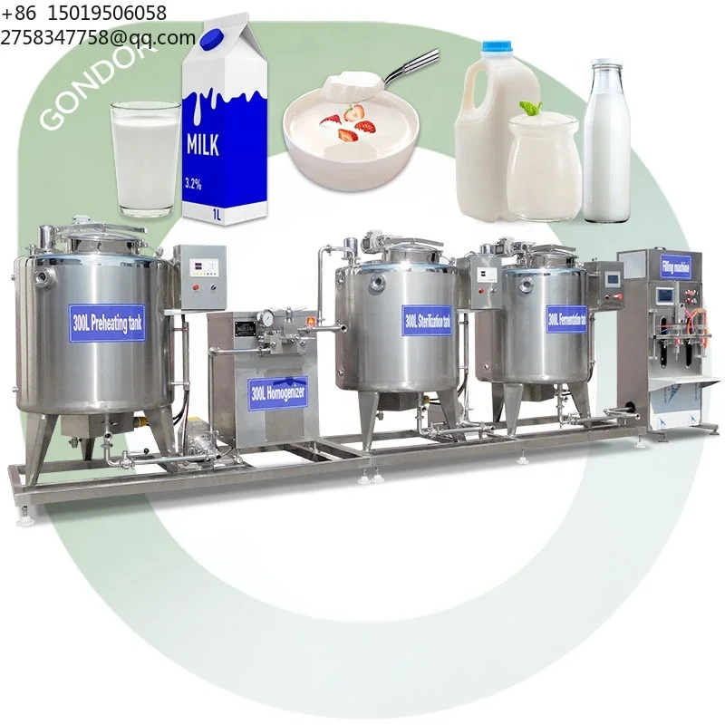 Mini Dairy Plant Small Milking Machine Production Greek Yogurt Make Coconut Milk Process Equipment Line