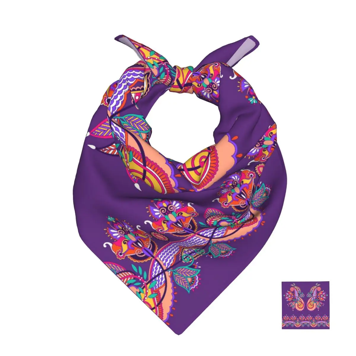 

50cm*50cm Luxurious Embroidery Patterns Scarf Head Hair Shawl Women Designer Scarfs Square Headband