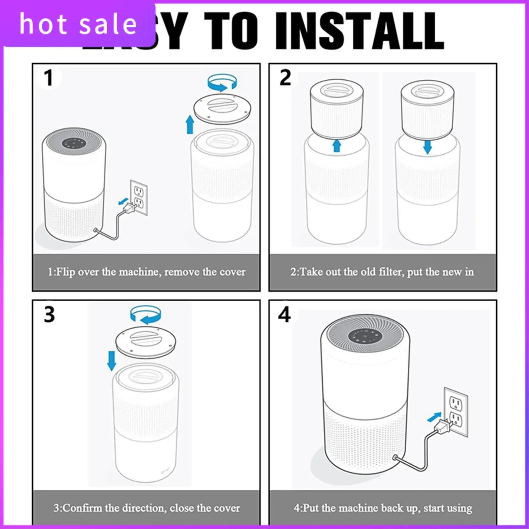 

HGSW-Replacement Filter For LEVOIT Core 300 And Core 300S Air Filter, Compared To Part Core 300-RF-TX