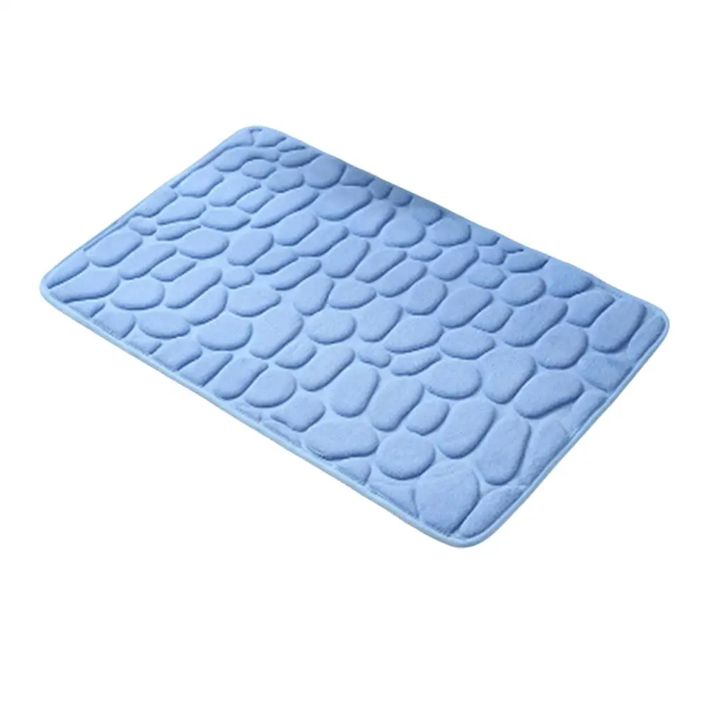 1pcs Foot Mat Anti-Slip Cobblestone Floor Mat For Household Bathroom Absorbs Water Reduces Slips And Falls O8W2