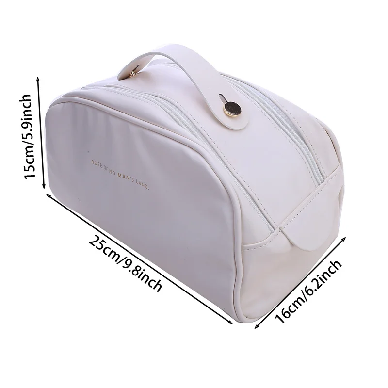 Fahsion borsa per cosmetici da donna borsa per cosmetici portatile con doppia cerniera borse per il trucco di lusso borsa da toilette da viaggio di