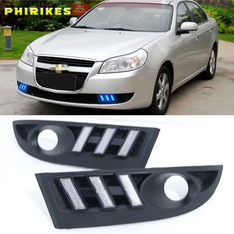 

White yellow blue LED Fog Lamps Daytime Running Light DRL 2PCS For Chevrolet Epica 2007-2012