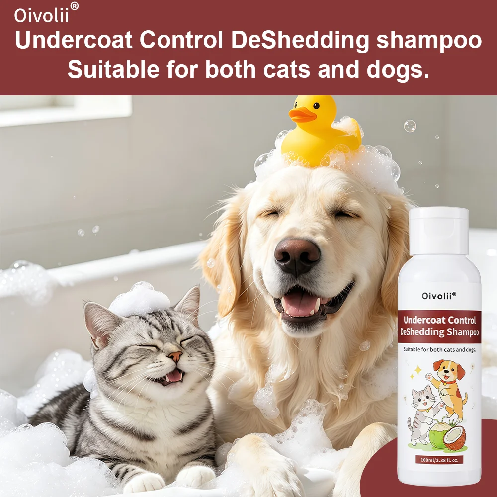 Deshedding Shampoo for Dogs Cats Undercoat Control Reduce Shedding Coconut Argan Oil Keratin Strengthens Coat Panthenol Hydrates view 5
