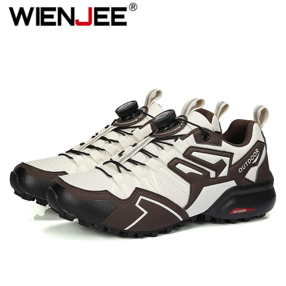Men's Casual Sports Shoes Size 40-47 Rotating Lace-Up Men's Shoes Outdoor Non-Slip Breathable Comfortable Men's Sports Shoes