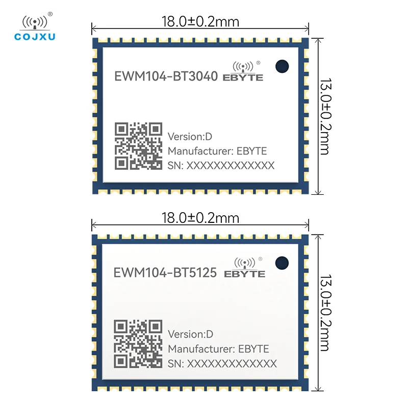 BLE5.1 BLE5.2 Bluetooth Audio Module QCC3040 QCC5125 APTX IAAC/SBC COJXU EWM104-BT3040/BT5125 I2S DAC SPDIF view 2
