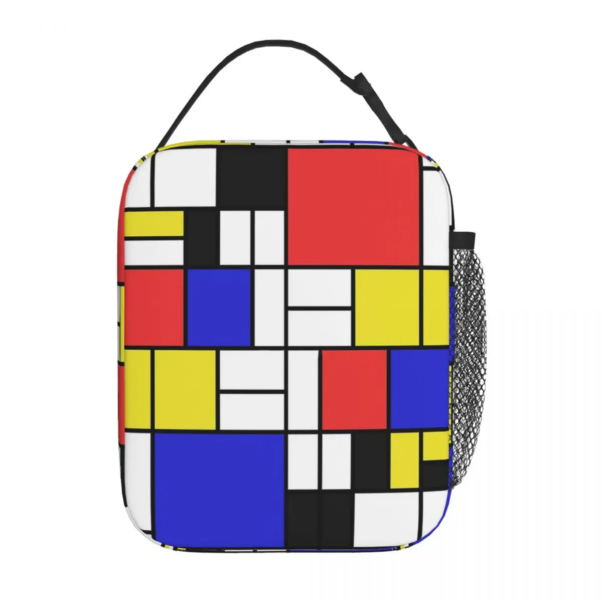 Mondrian #2 Insulated Lunch Bag for Women Kids Portable Food Boxes Thermal Lunch Box Tote