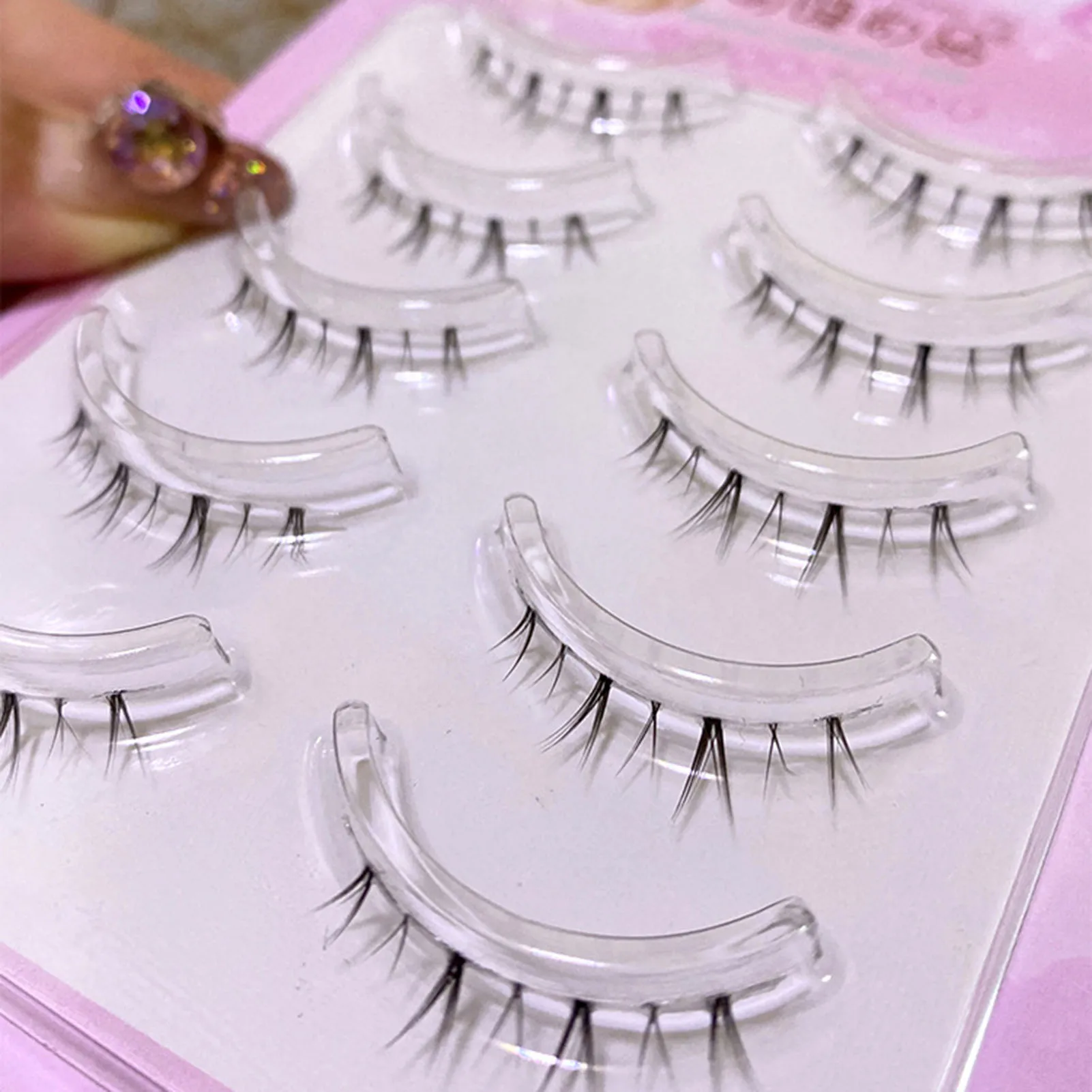 Maga Lashes Cosplay Extensions de cils, Look naturel, Astronomique, Bien couché, Allongeant les contaminants, Py, Voyage, Maquillage des yeux nus, 5 paires