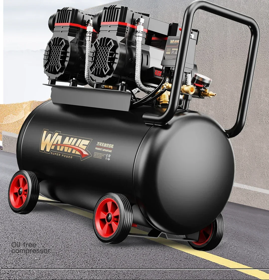 220V Portable Industrial Grade Woodworking Silent High Pressure Air Compressor Pump Air Compressors DA