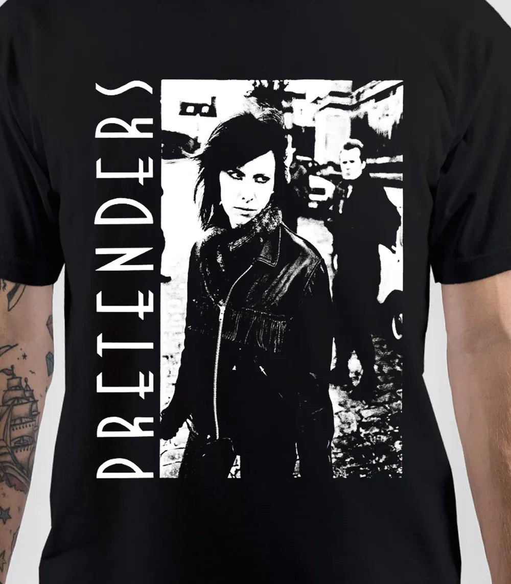 Chrissie Hynde NEW The Pretenders T Shirt black short sleeve All sizes TA5599