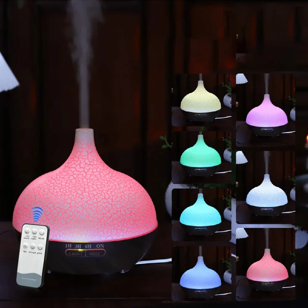 Humidificador ultrasónico de color crack, difusor de aceites esenciales, spray de aire, máquina de fragancia junto a la cama