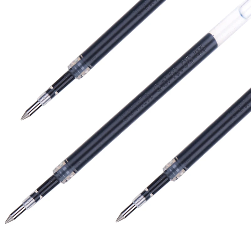 DELI Gel Pen Refills 0.5 mm Black Blue Red Color Pen Replacement Inks for Retractable Straight Gel Ink Pen Stationery