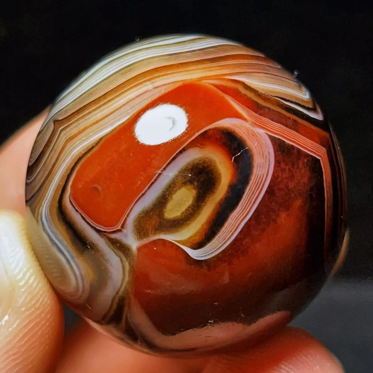 Color Gradient Gift Stone Banded Agate, Tumbled Polished Stone, Birthday Gift, Natural Stone, Crystal Collection, Table Display
