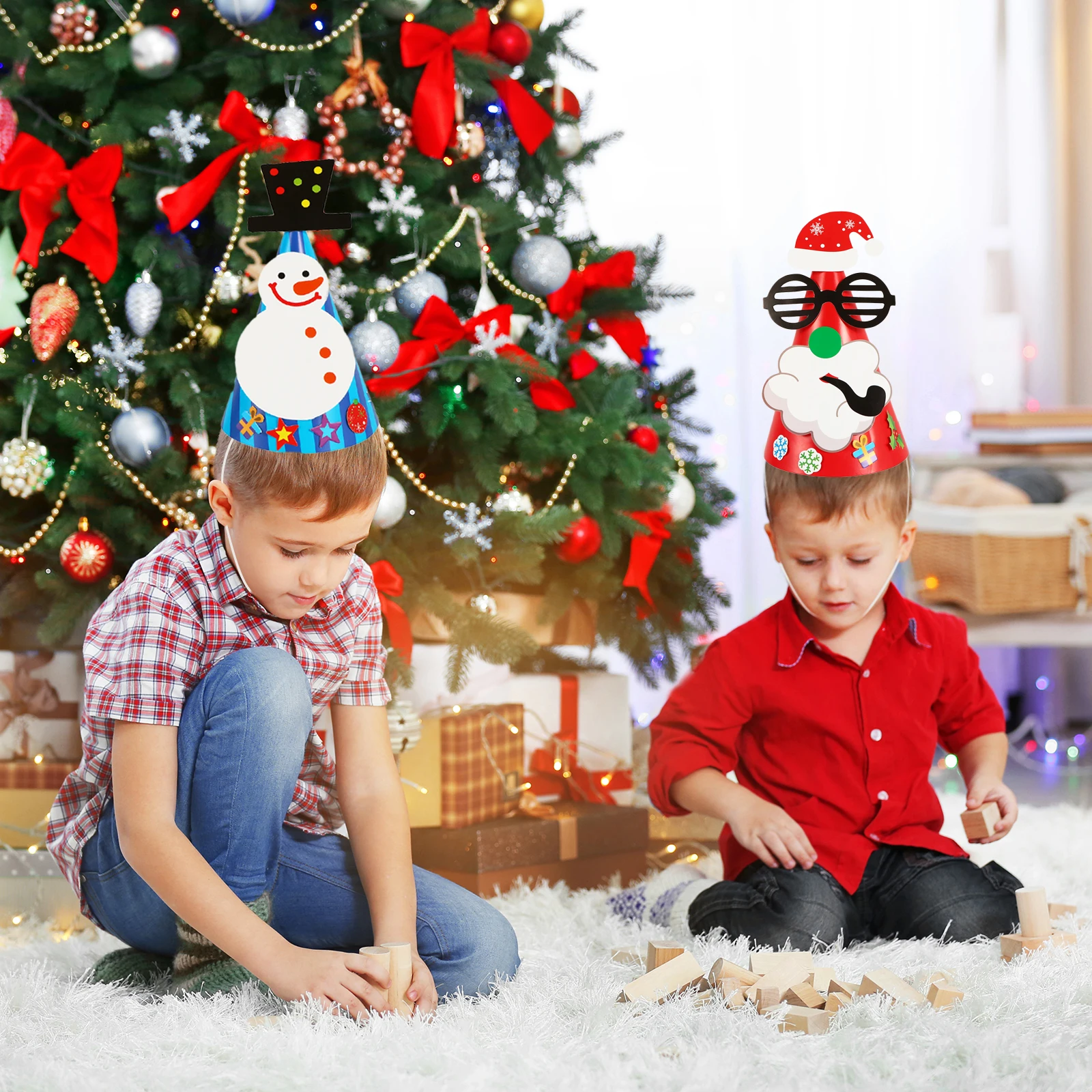 

5 Pcs Paper Hat DIY Supplies Decorations Lovely Ornaments Materials Making Kits