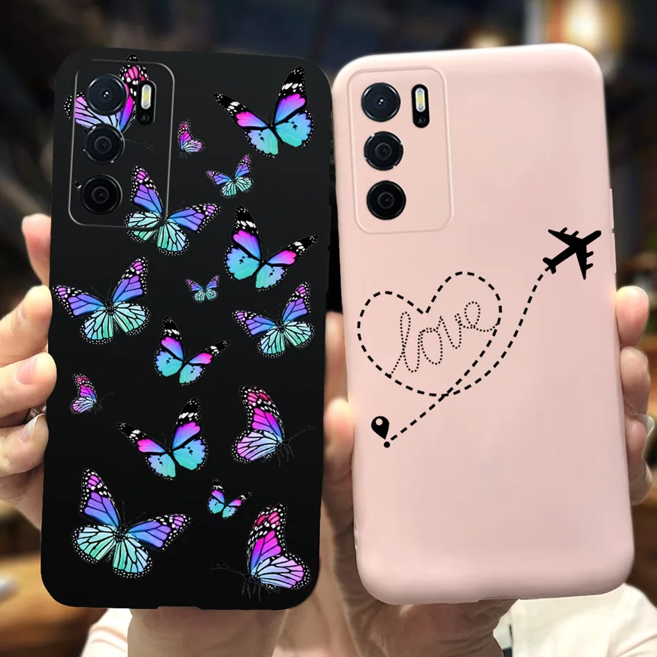 For OPPO A54S Case CPH2273 Fashion Flower Painted Cover Soft Matte Funda For OPPO A16 A16S CPH2271 CPH2269 OPPOA16 S Phone Cases