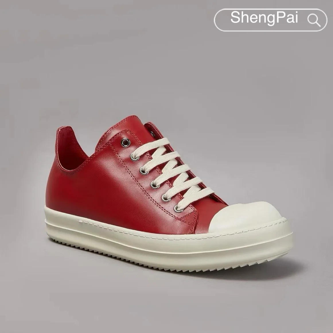 

Red Leather Sneakers for Men Low Top Breathable Outdoor Sports Shoes High Quality Comfortable Fashion Ankle Shoes for Women