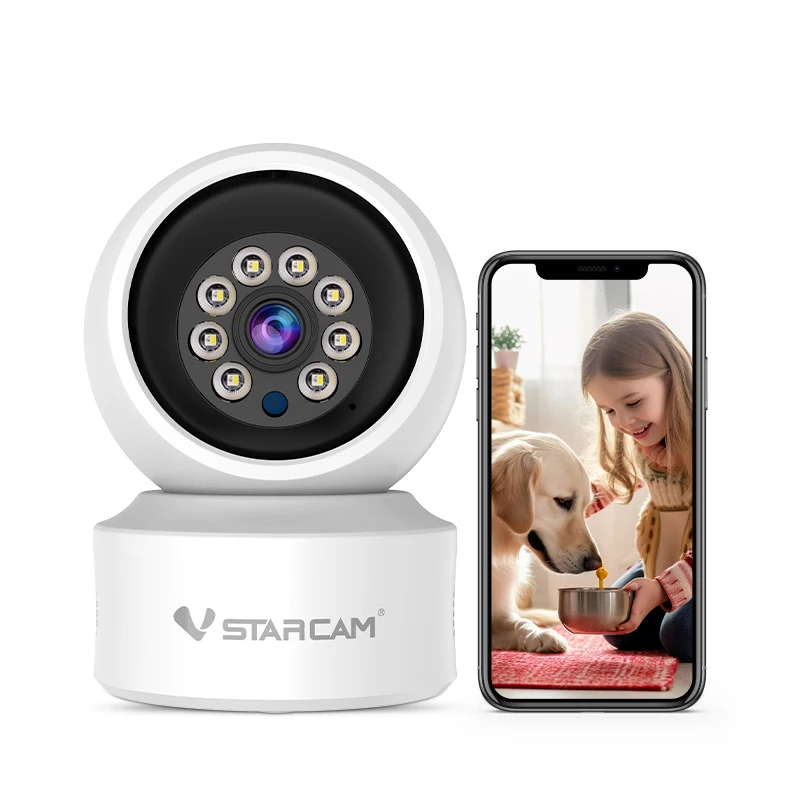 

IP-камера Vstarcam 1080P HD, внутренняя Wi-Fi, беспроводная PTZ-камера, двусторонняя аудиосвязь, трековый монитор для домашних животных и детей, домашняя камера безопасности