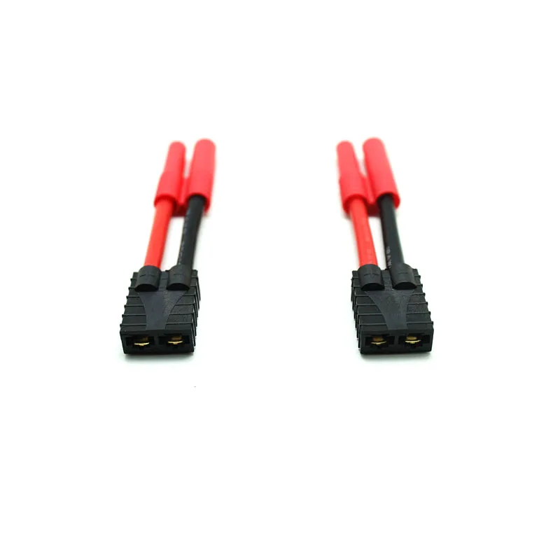 10PCS RC Lipo Batterij Connector Vrouw Naar Man TRX 12AWG 100mm Banaanstekker Adapter Draad 100mm Plastic HXT 4mm Bullet Voor RC Deel