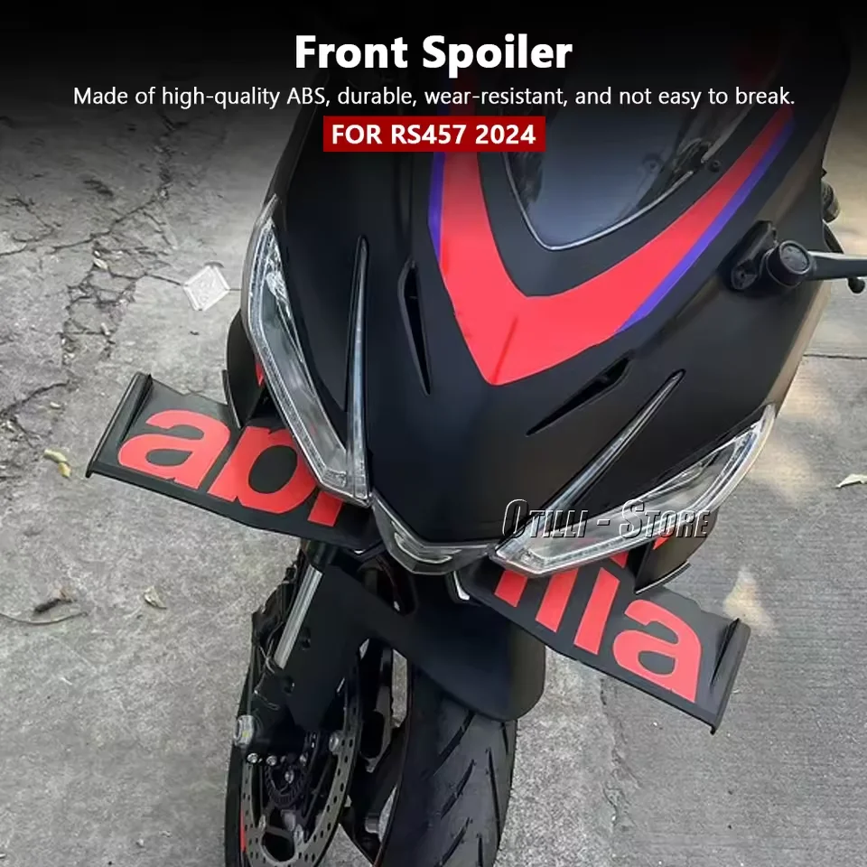 

For Aprilia RS 457 RS457 rs457 2024 Motorcycle Accessories Parts Logo ABS Front Fairing Winglets Aerodynamic Guard Spoiler Kit