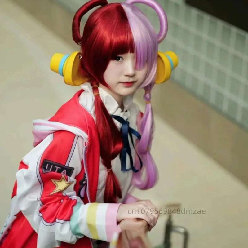 أنيمي تأثيري حلي فيلم الأحمر Uta شعر مستعار سماعة سترة معطف أجنحة الجنية هالوين الدعامة لعب الأدوار شانكس الملابس
