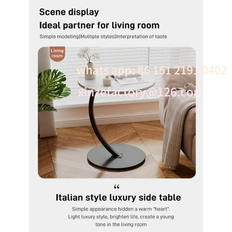 شقة صغيرة قابلة للتخصيص، طاولة قهوة صغيرة فاخرة بجانب السرير، طاولة قهوة صغيرة متحركة صغيرة