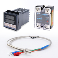 REX-C100 Digital PID Temperature Controller REX C100 thermostat 0-400℃+ 40DA SSR Relay+ K Type Screw Temp Probe Thermocouple 1m