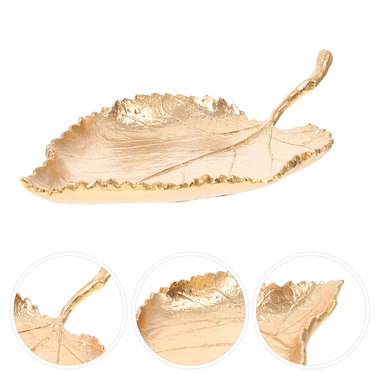 

1pc Leaf Jewelry Tray Elegant Durable Storage Display Holder Household Decor Organizer Ring Necklace Earring Stand
