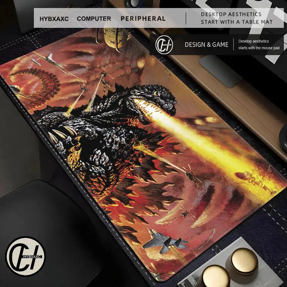 G-Godzillas Mouse Pad Laptop Anime Black Non-slip Rubber Pad Computer Game Cabinet Keyboard Carpet Extended Game Mouse Pad