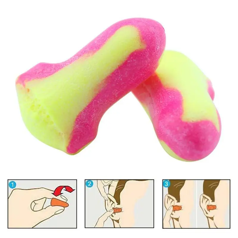 10 Pairs Disposable Uncorded Foam Earplugs  Snore Sleep Hearing Protections Ear Protector Earplugs Earmuff