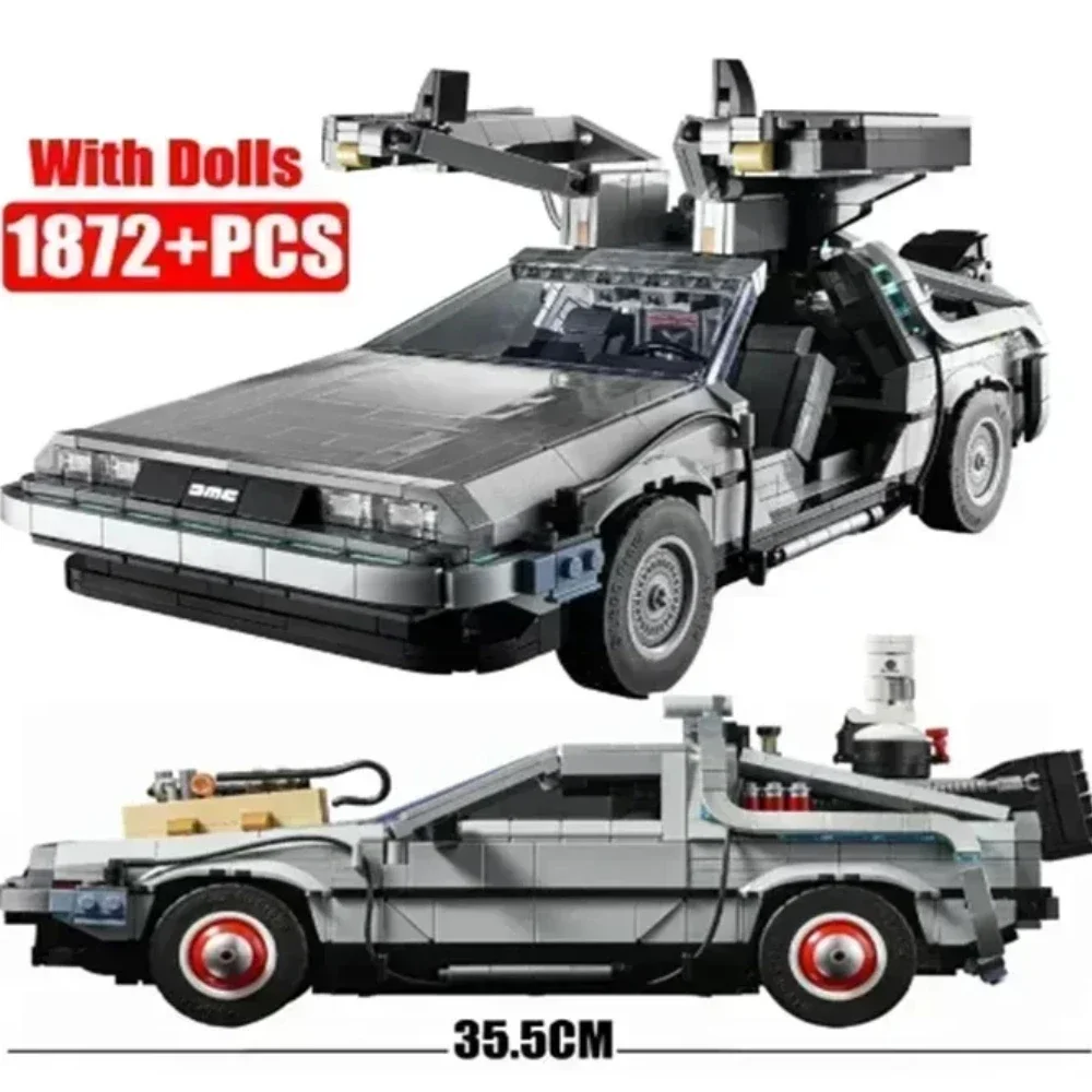 Back to the Future Time Machine 1:10 1872 STKS Compatible 10300 Building Blocks Technical Car Bricks Construct Toys Gifts