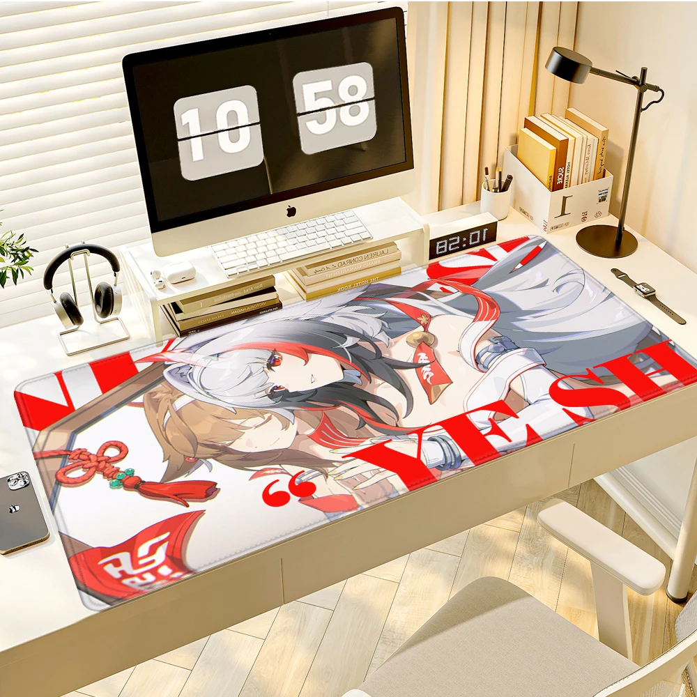 Ye Shunguang Mauspad, Neu, Zenless Zone Zero Anime Girl Game PC-Zubehör, Rutschfestes Mauspad XXL ZZZ, Büro-Tastatur-Schreibtischunterlage