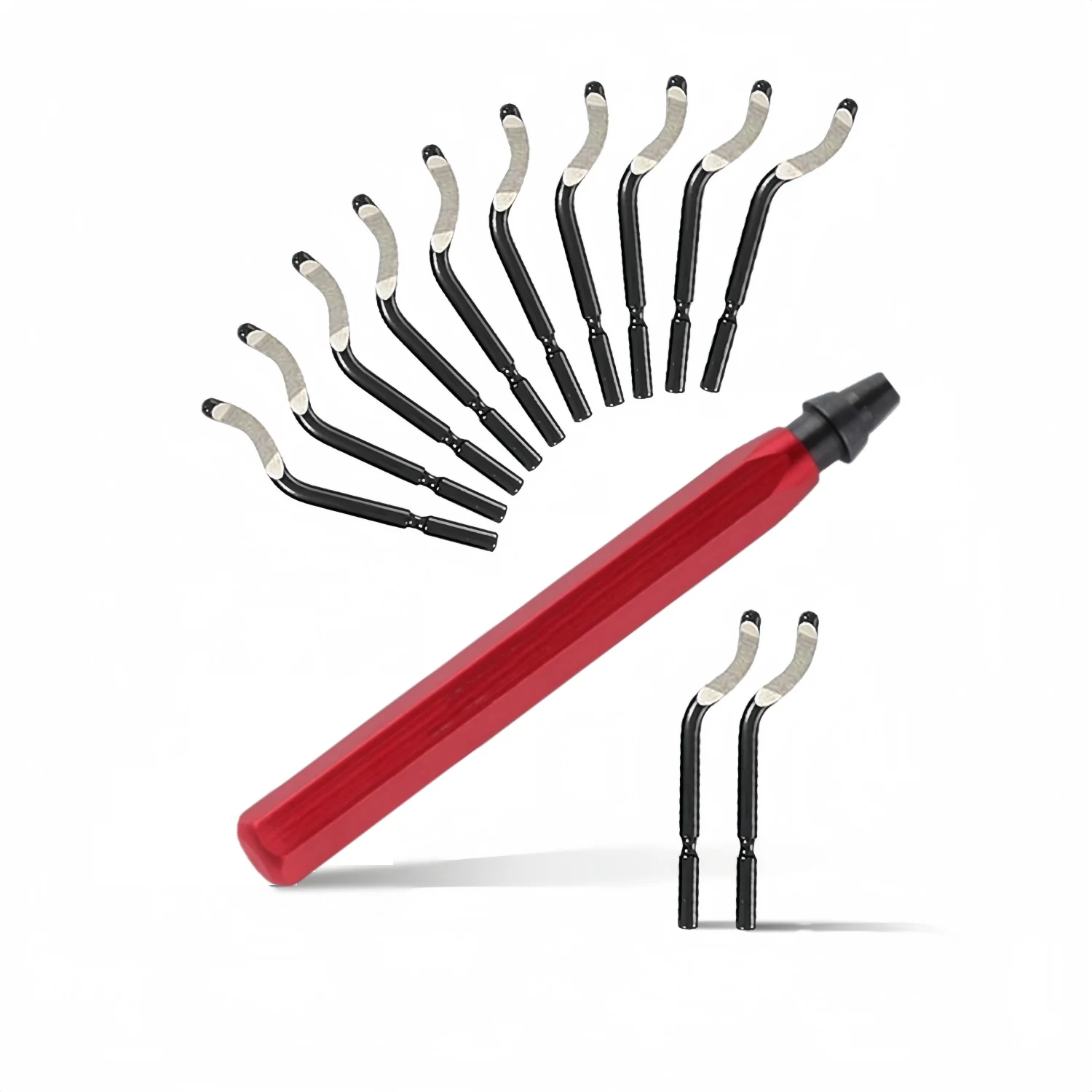 

RB1000 Deburring Tool Metal Handle with 12 HSS Rotary Blades Burr Remover Hand Tool for 3D Printing Resin Metal Ideal Tubing