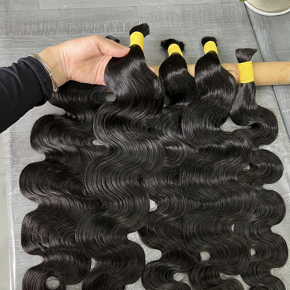 SWANEE Body Wave 12A Vietnamese 100% Natural Human Hair Bulks for Lady Hair No Weft Braids Women Hairs Bulk Wholesale Items