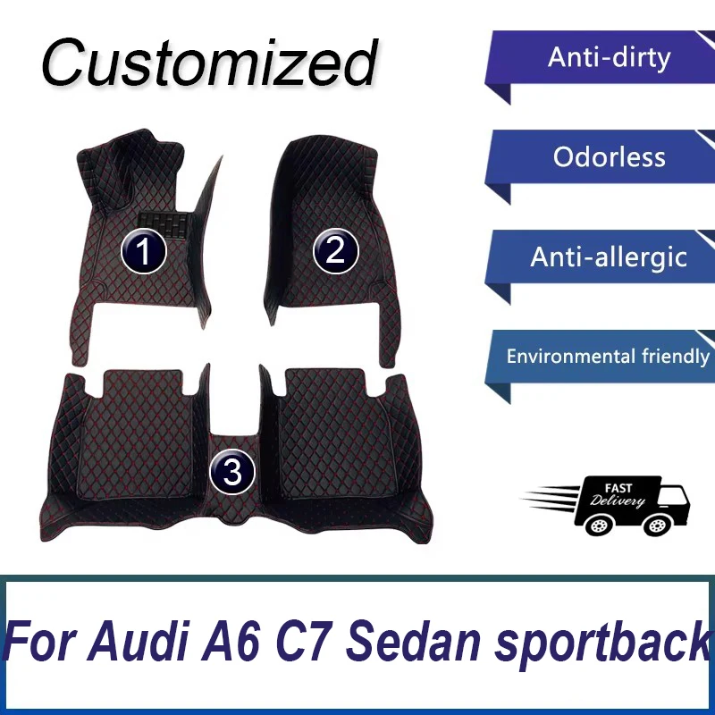 

Автомобильный коврик на заказ для Audi A6 C7 Sedan sportback Allroad Avant 2007 2008 2009 2010 2012 2013 2014 2015 2016 2017 2018 Стайлинг