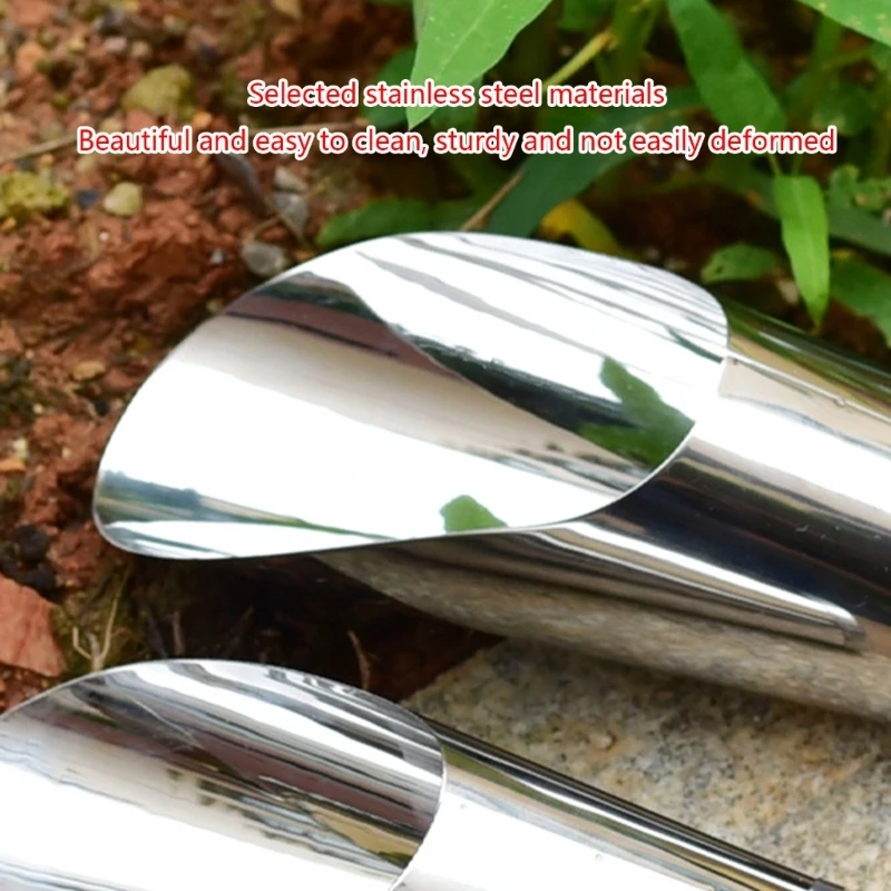 Imagem -02 - Colheres pá Metal para Jardim Suculentas Faça Você Mesmo Bonsais Planta Ferramenta Aço Inoxidável