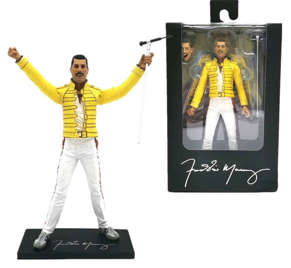 Neca Queen Lead Singer Freddie Mercury Anime Figure Neca 42066 Band Singer Farrokh Bulsara Action Figure Toys Kids Gift