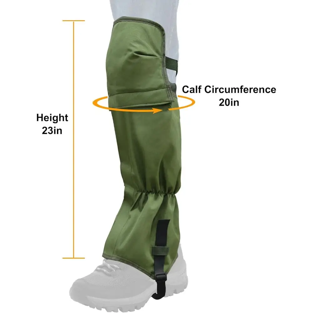 MDSTOP Hiking Gaiters, Waterproof Leg Guards for Men & Women, Snow Boot Gaiters, Lawn Care Leg Protection, for Hunting, Hiking,