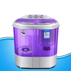 New Dual-barrel, Dual-cylinder, Parallel Bars, Semi-automatic Mini Small Washing Machine