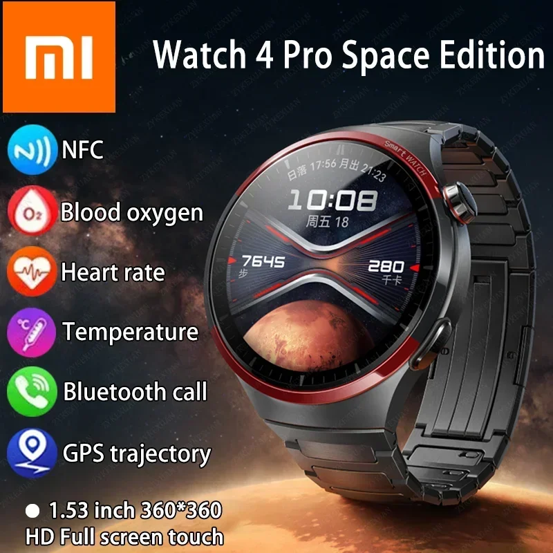 

Xiaomi Watch 4 PRO Смарт-часы для GT4 Pro AMOLED HD Экран Bluetooth Вызов GPS NFC Сердечный ритм Спортивные SmartWatch Man 2024 Новинка