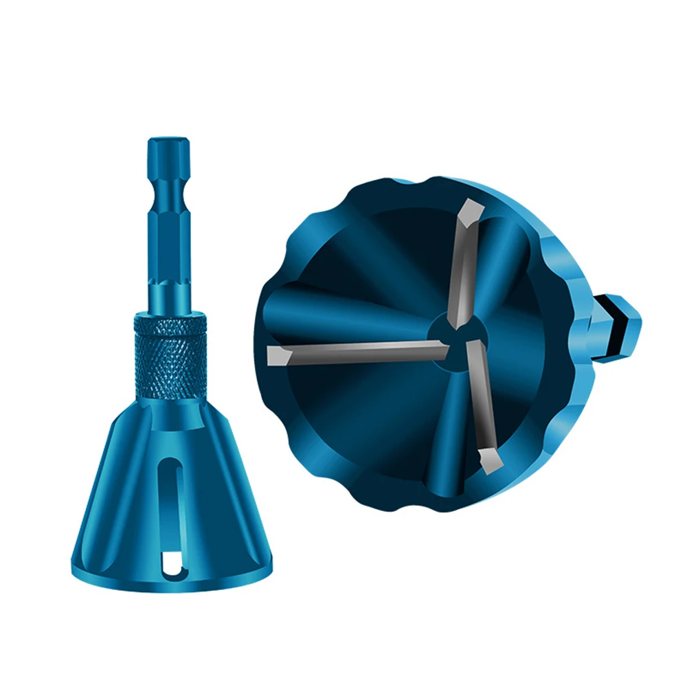 1 pz strumento di smussatura esterna 6.35mm manico esagonale tre lame/quattro lame smussatura circolare esterna filettatura taglio e sbavatura
