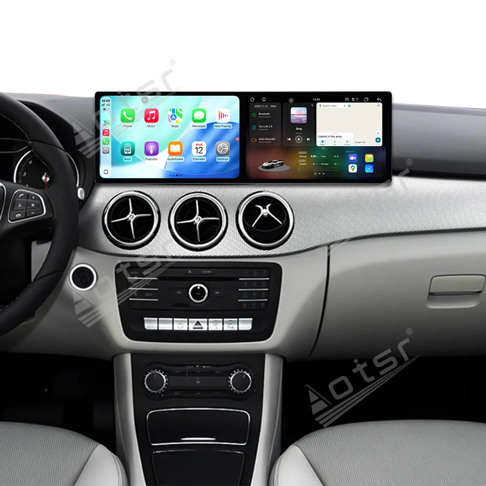 

For Mercedes-Benz B W246 2015 to 2018 Car carplay Android 15.0 Dual 9.1 inch Radio GPS navigation Stereo WIFI Multimedia Player