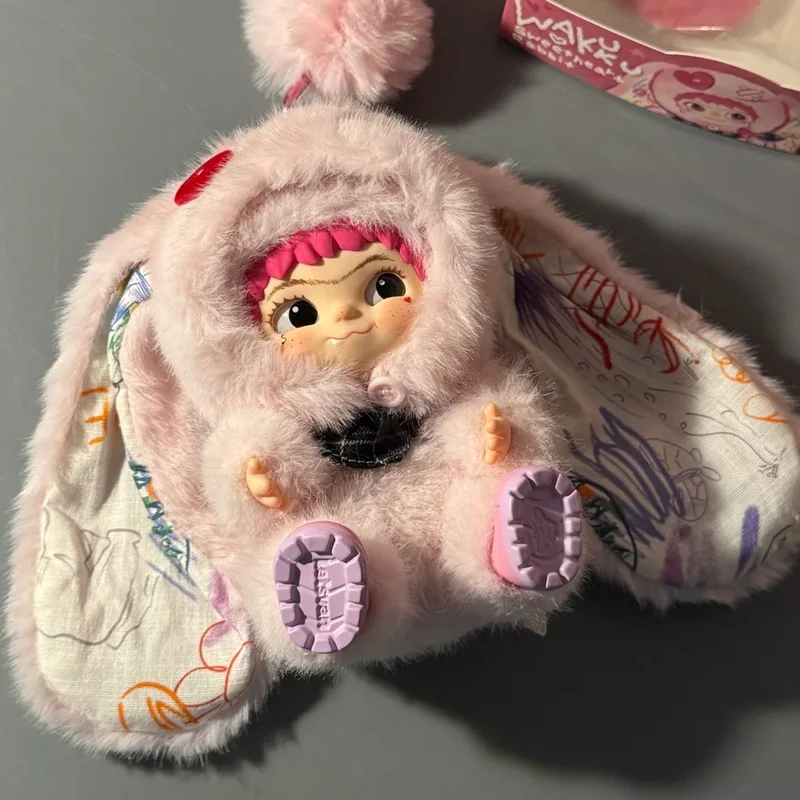 Miniso 100% originale Wakuku V2 Fox & Bunny Blind Box Trick or Treat Series Blind Box Kawaii Fashion Peluche Ciondolo Borsa Decorazione